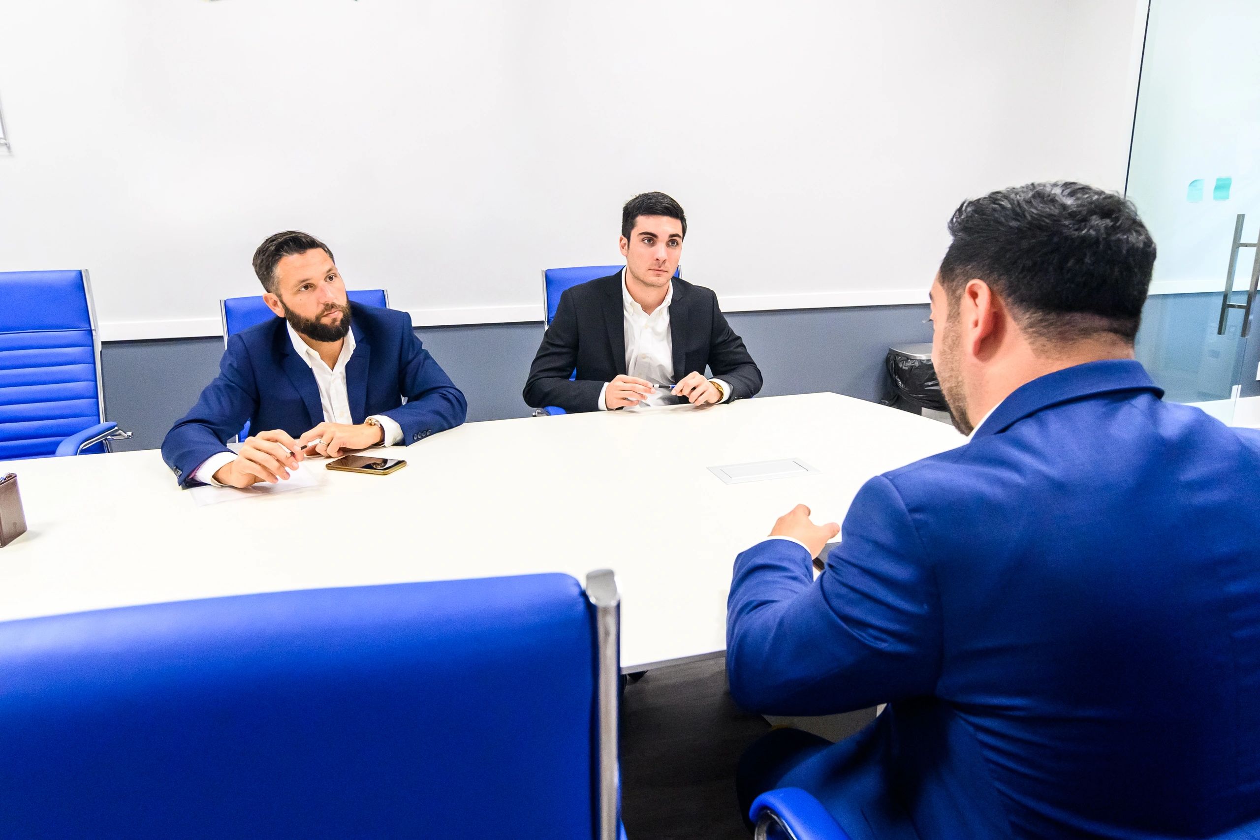 Professional strategy session in a boardroom